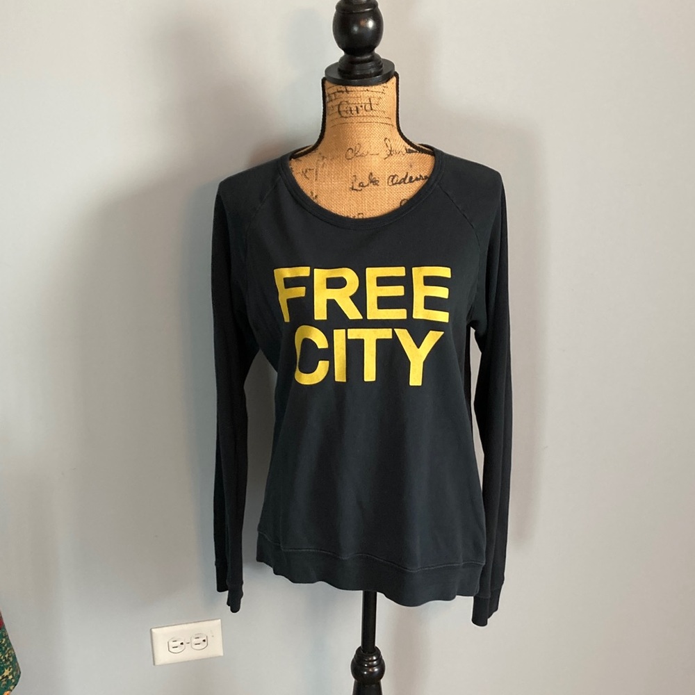 Freecity Biggie Raglan Sweatshirt Women Size Large